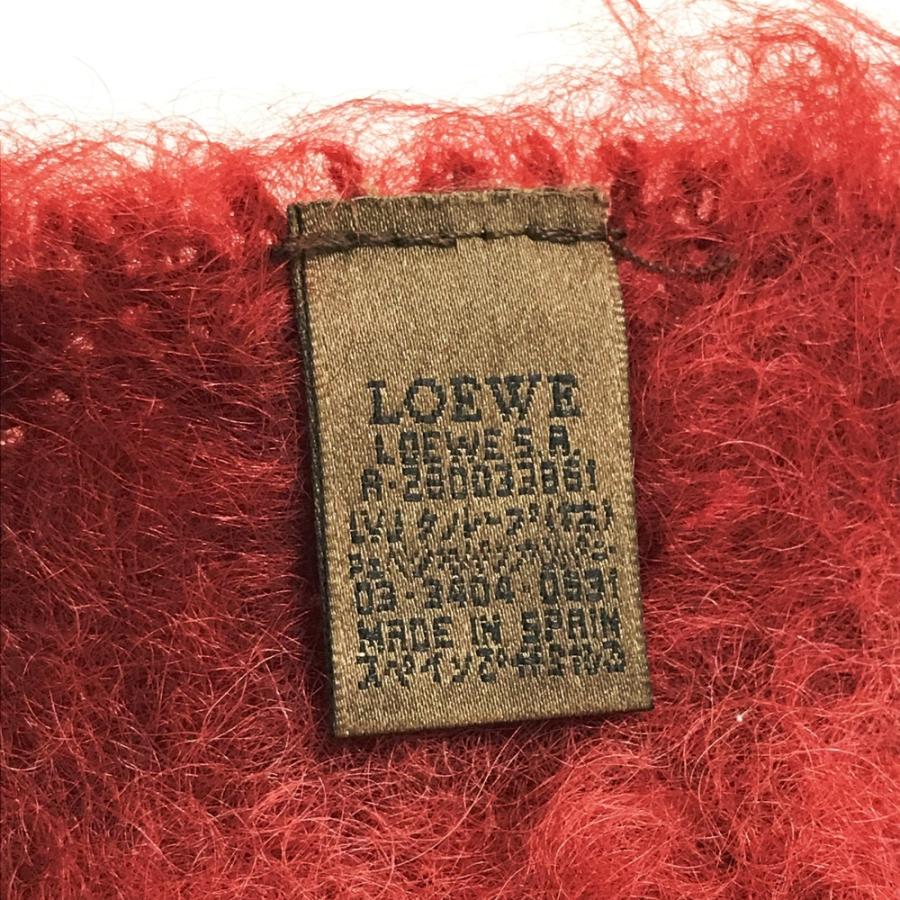 【希少】LOEWE/ロエベ マフラー アナグラム モヘア ウール レッド 赤 LOEWE（ロエベ） マフラー アナグラム ウール/モヘヤ レッド