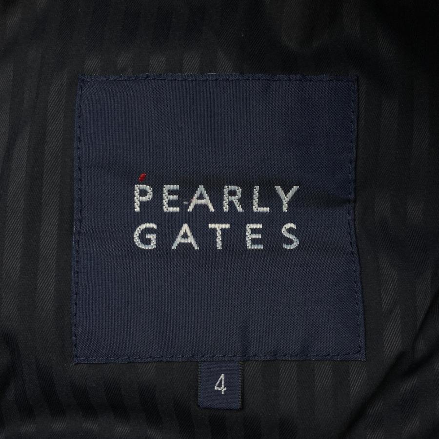 PEARLY GATES パーリーゲイツ ; 2024年モデル フード付 中綿 ジップジャケット ストライプ柄 ネイビー系 4 ゴルフウェア メンズ_7