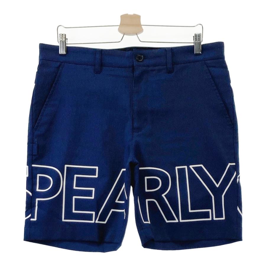 PEARLY GATES パーリーゲイツ ハーフパンツ ビッグロゴ ストライプ柄 