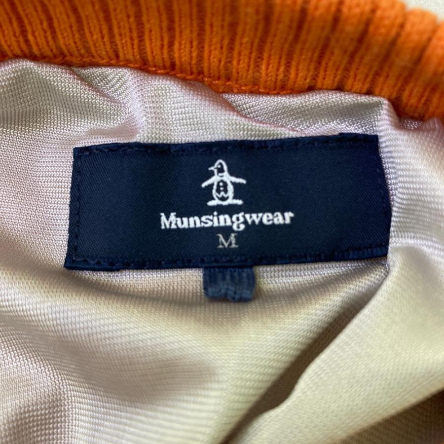 MUNSING WEAR マンシングウェア 裏地付 ニットセーター オレンジ系 M