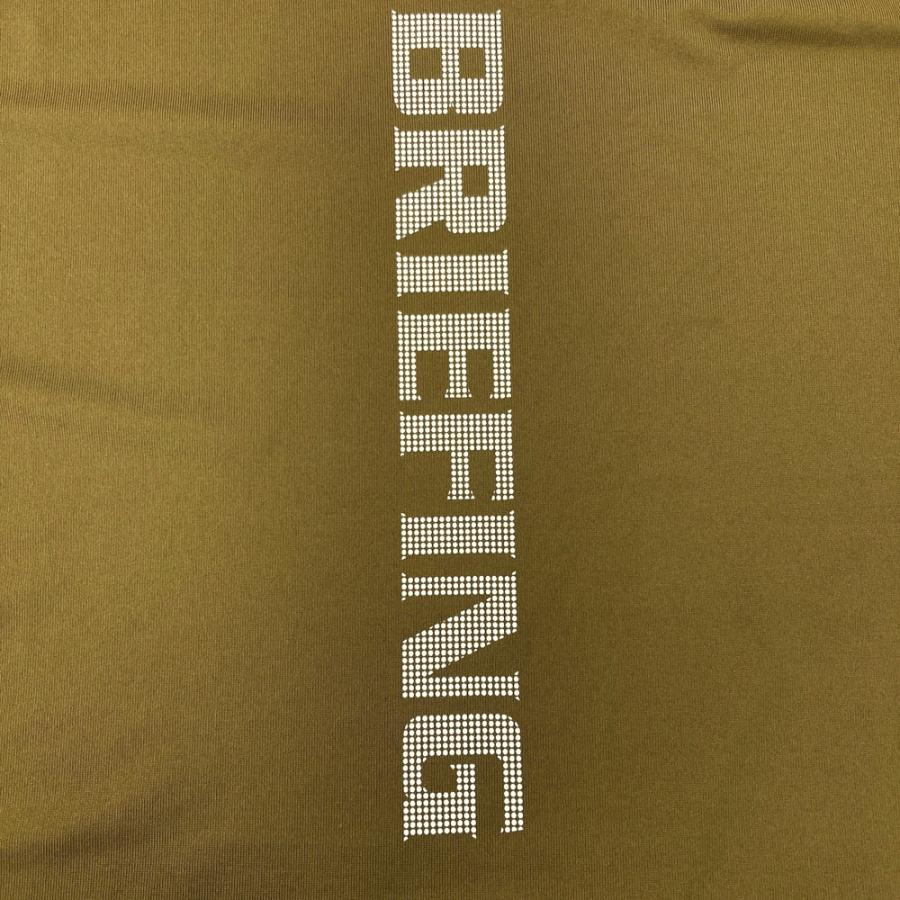 BRIEFING GOLF ブリーフィング 長袖モックネックTシャツ ブラウン系 L