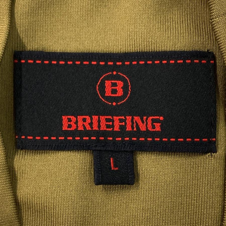 BRIEFING GOLF ブリーフィング 長袖モックネックTシャツ ブラウン系 L