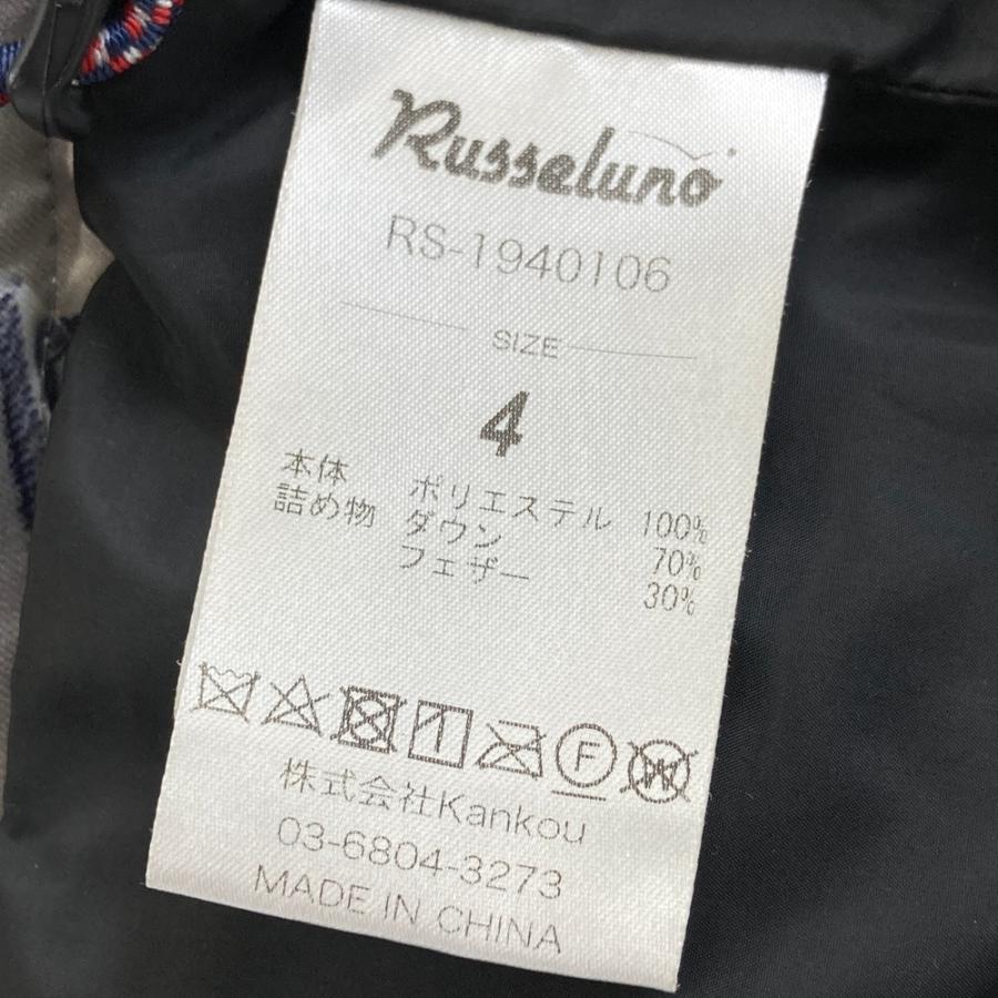 RUSSELUNO ラッセルノ 2WAY ダウンジャケット ルチャ 総柄 グレー系 4 ゴルフウェア メンズ_6