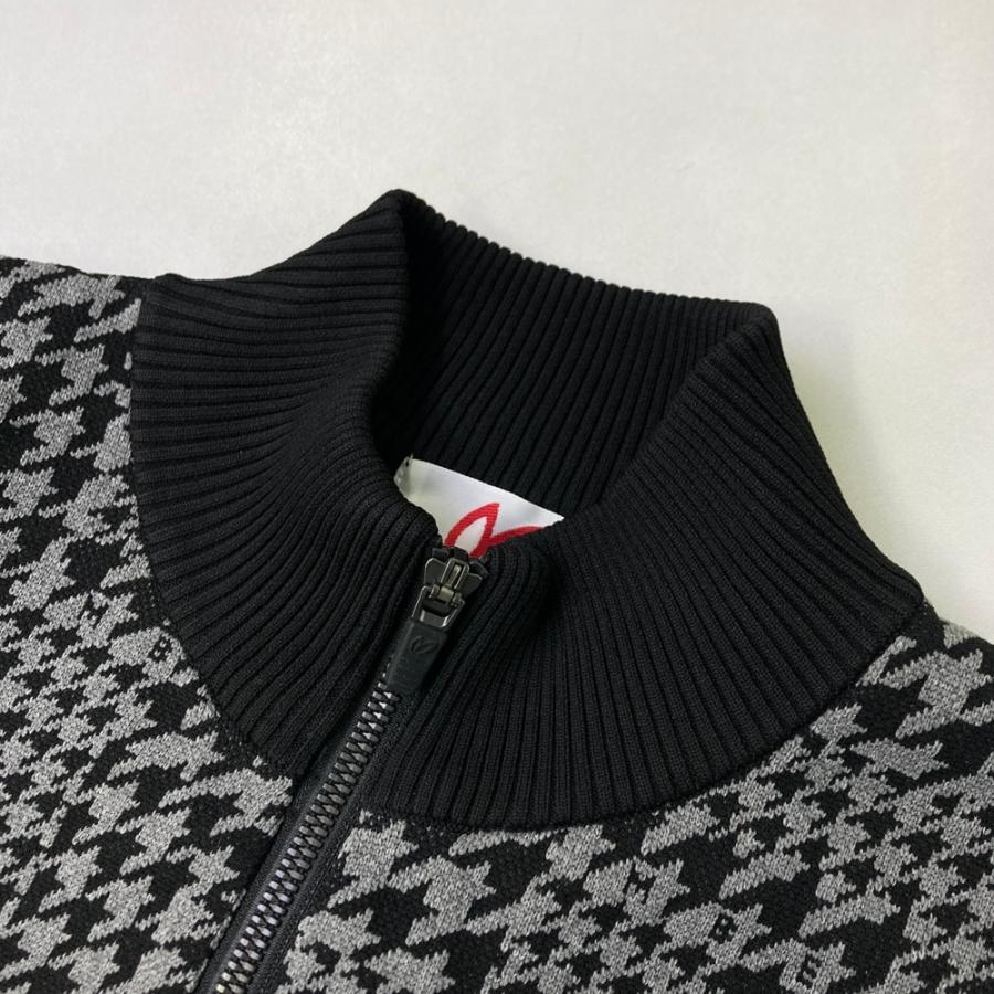 パーリーゲイツ　マスターバニー　千鳥格子柄　ニット　ジャケット　メンズ　4 総柄 パーリーゲイツ マスターバニー 千鳥格子柄 ニット ジャケット メンズ メンズウェア
