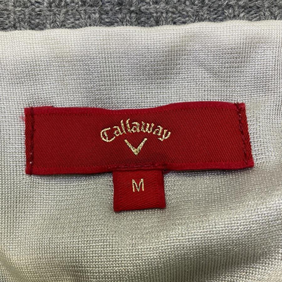 サイズ：M CALLAWAY キャロウェイ レッドレーベル 裏地付 ウール混 ニットジャケット  グレー系 [240101604032] ゴルフウェア メンズ ストスト CALLAWAY キャロウェイ レッドレーベル 裏地付 ウール混 ニット