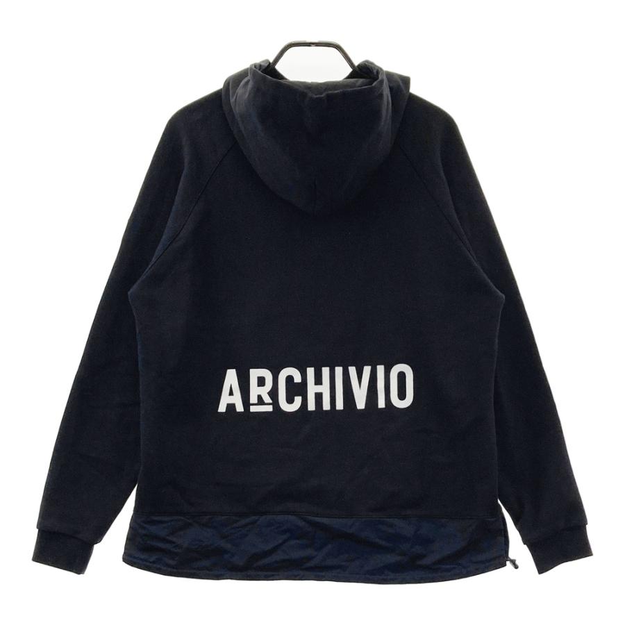 新品未使用　アルチビオ　ジップアップパーカー　サイズ:50【L】 ARCHIVIO アルチビオ ハーフジップ スウェット パーカー ブラック系 50