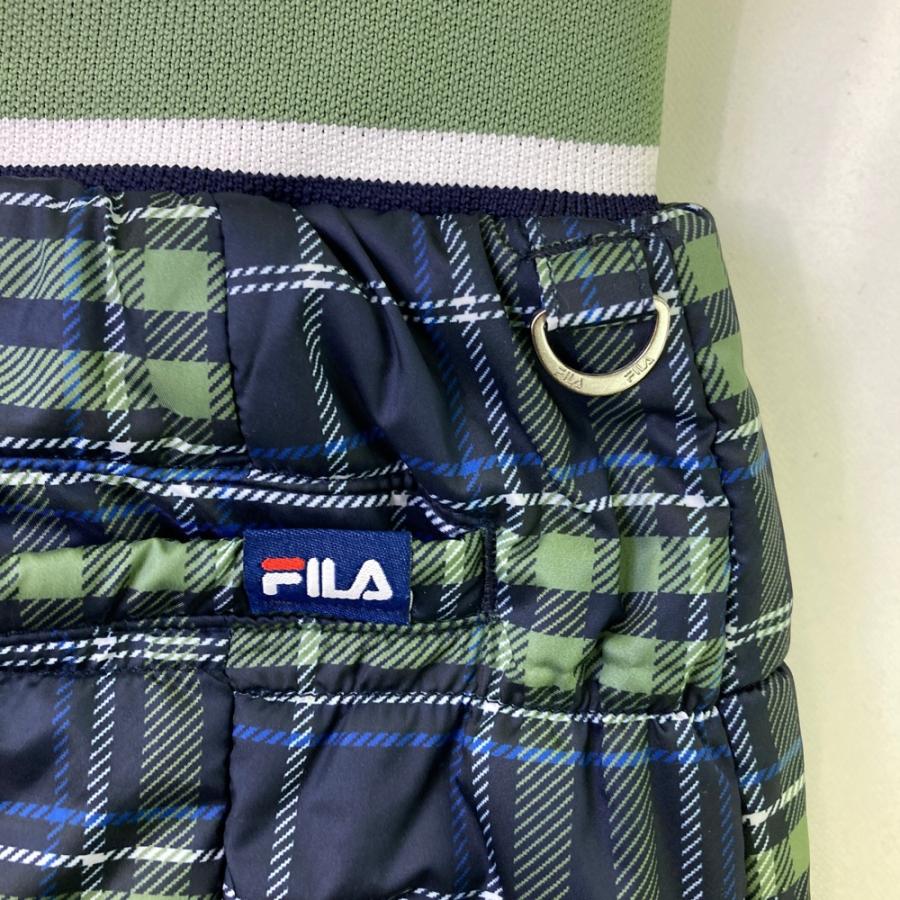 美品】FILA GOLF フィラゴルフ 中綿 ジップワンピース チェック柄