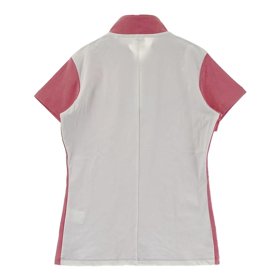 DESCENTE ゴルフウェア ハーフジップシャツ ピンク DESCENTE GOLF デサントゴルフ ; ハーフジップ 半袖Tシャツ ピンク系 M