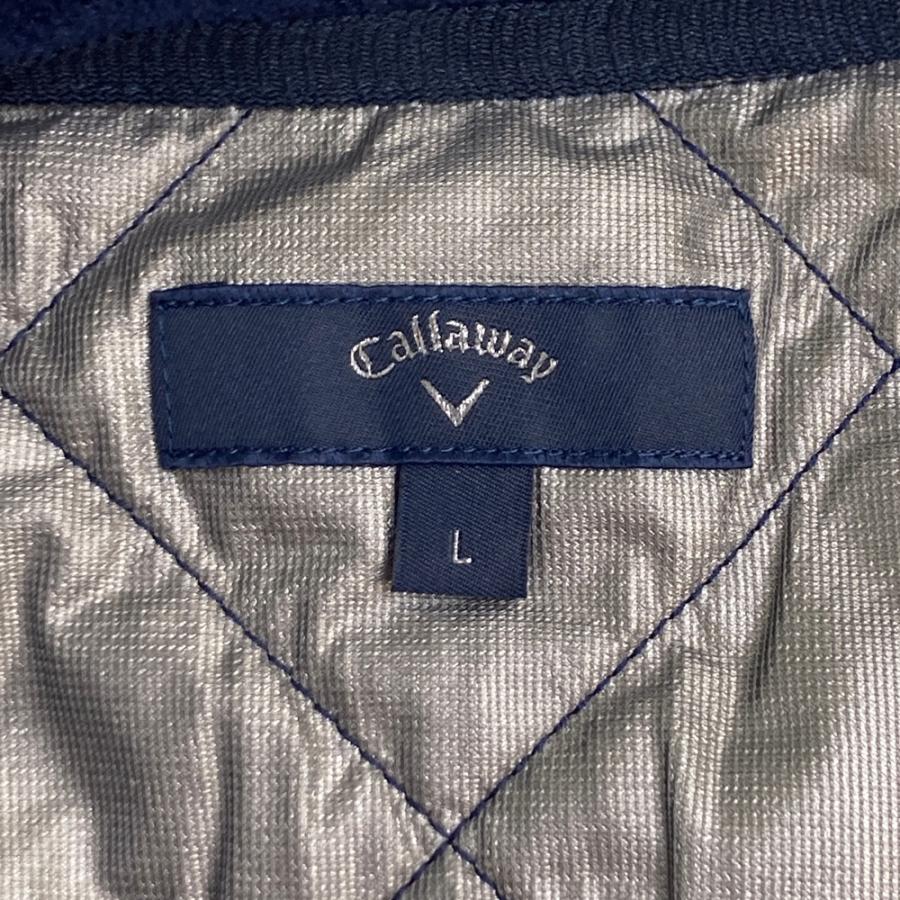 Callaway（キャロウェイ） 中綿ジップベスト チェック柄 ネイビー系 L
