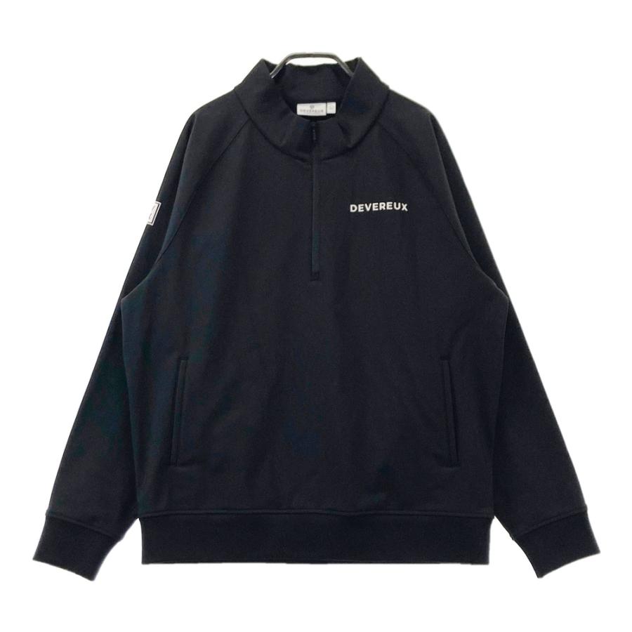 【DEVERAUX GOLF 】デヴァロー　メンズ　ハーフジップ　ブラック　M DEVEREUX GOLF デヴァローゴルフ ;2025年モデル ハーフジップフリース