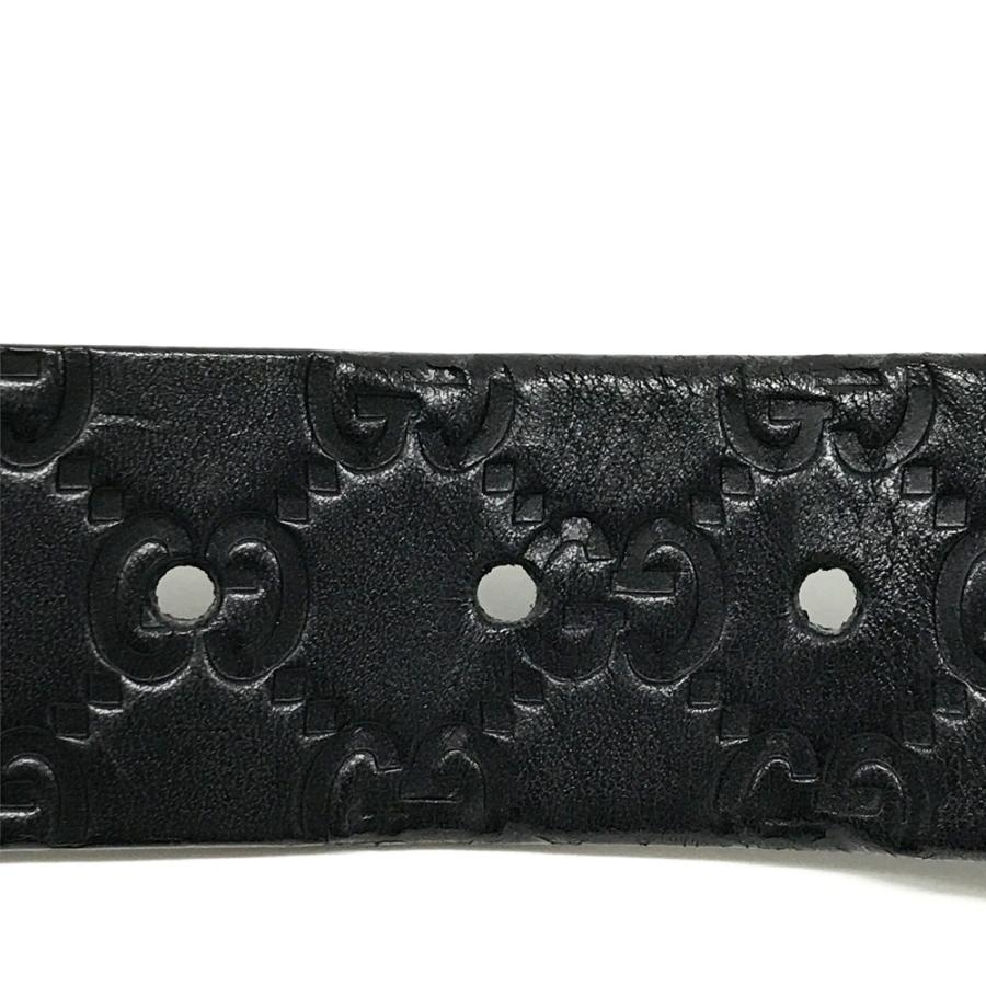 GUCCI グッチ 201776・212956・95・38 レザーベルト GGロゴ ブラック系