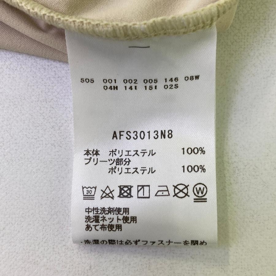 and per se（アンパスィ） 半袖ワンピース メッシュプリーツ ベージュ