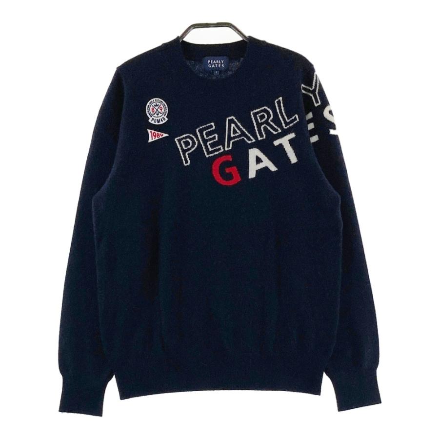 PEARLY GATES パーリーゲイツ カシミヤ ニットセーター ネイビー系 1