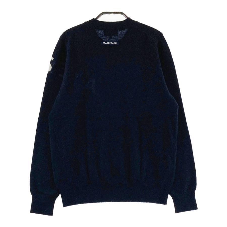 【パーリーゲイツ】美品 ニットセーター カシミヤ混 ネイビー 1 レディース PEARLY GATES パーリーゲイツ カシミヤ ニットセーター ネイビー系 1
