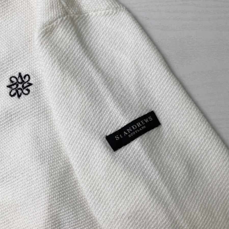 St ANDREWS/セントアンドリュース クルーセーター【ホワイト/LL】新品 ST ANDREWS セントアンドリュース 長袖ニットセーター ホワイト系 M