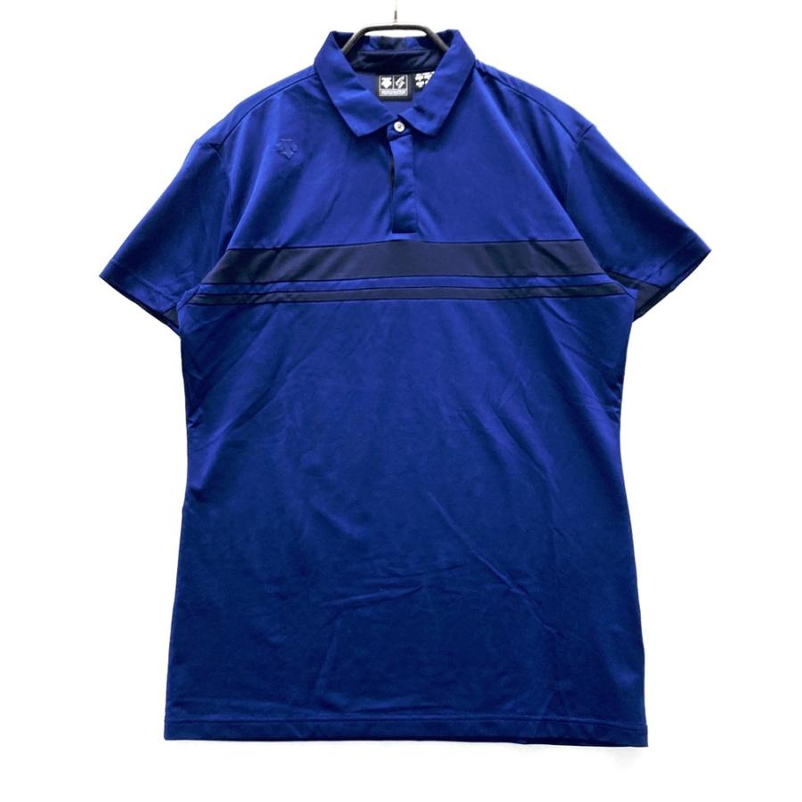DESCENTE GOLF デサントゴルフ 半袖ポロシャツ ネイビー系 O ゴルフ