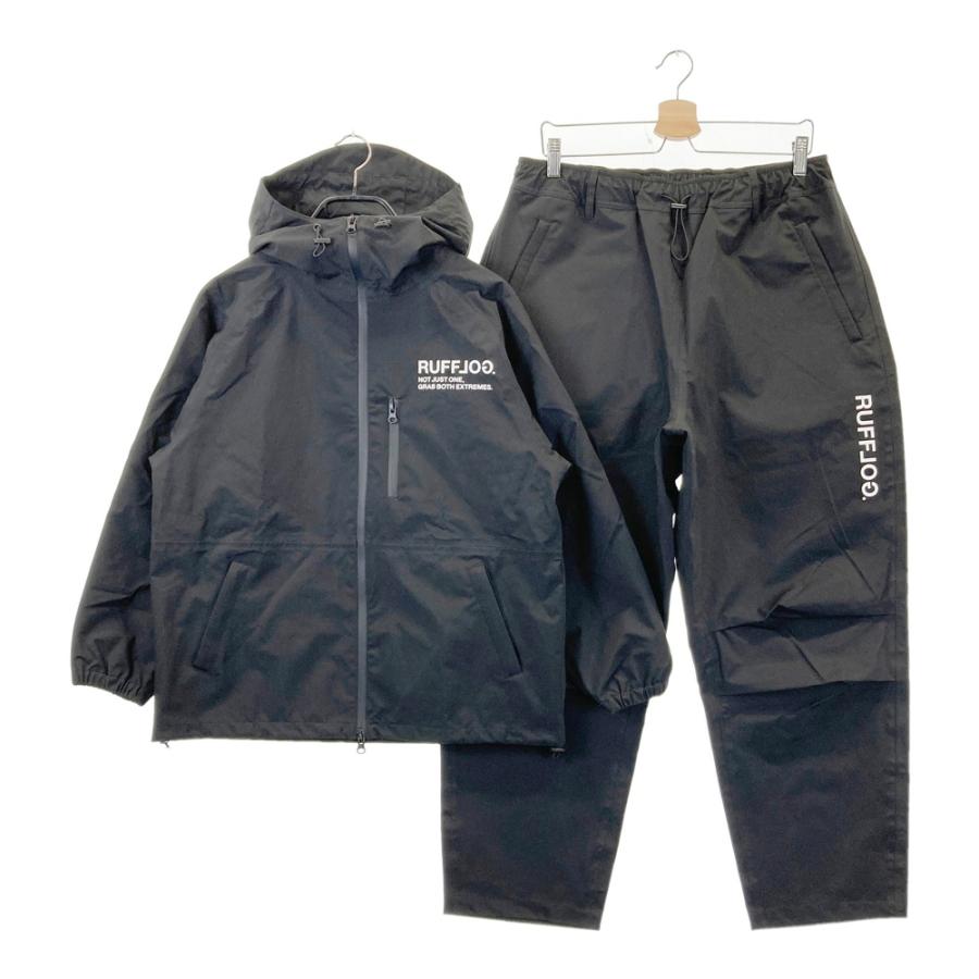RUFFLOG ラフロッグ レインウェア セットアップ ブラック系 S ゴルフ