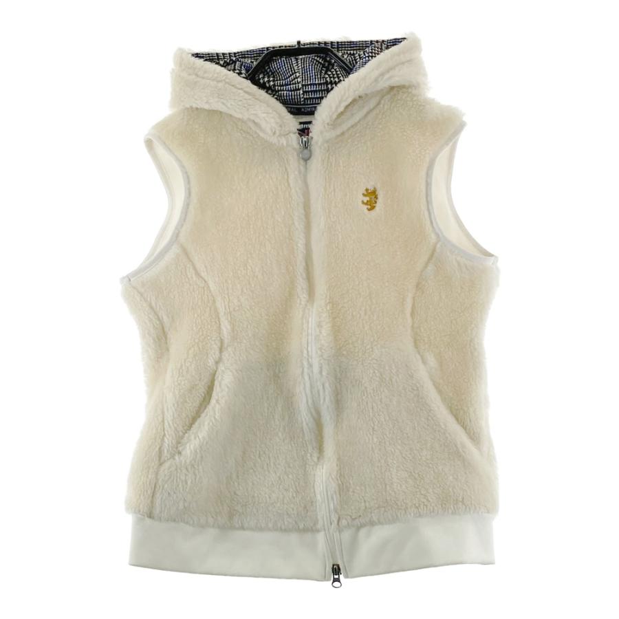 ADMIRAL アドミラル フード付 フリース ジップベスト ホワイト系 L