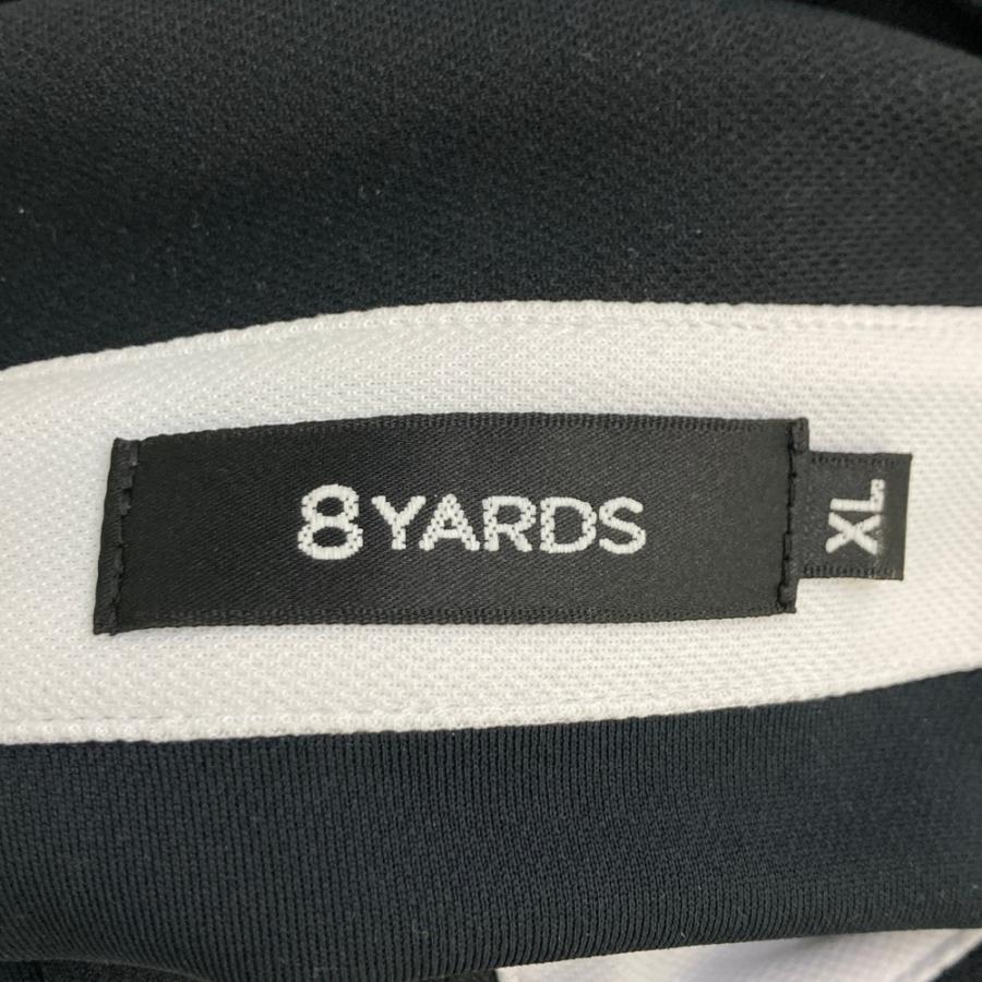 8YARDS ハチヤーズ ハーフジップ 長袖ポロシャツ ブラック系 XL ゴルフ