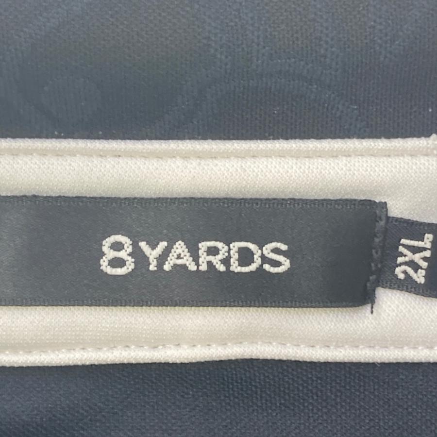 8YARDS ハチヤーズ 半袖ポロシャツ 総柄 ブラック系 2XL ゴルフウェア