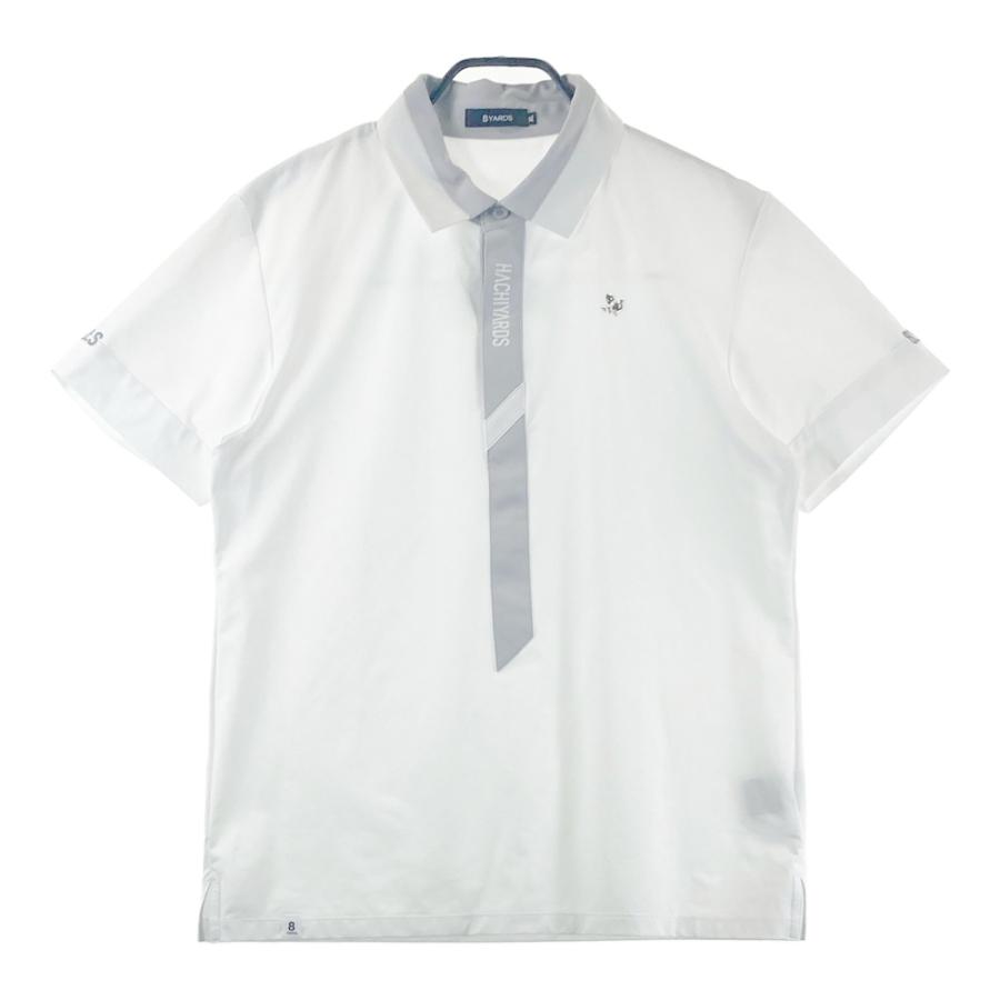 8YARDS ハチヤーズ 半袖ポロシャツ ホワイト系 XL ゴルフウェア メンズ