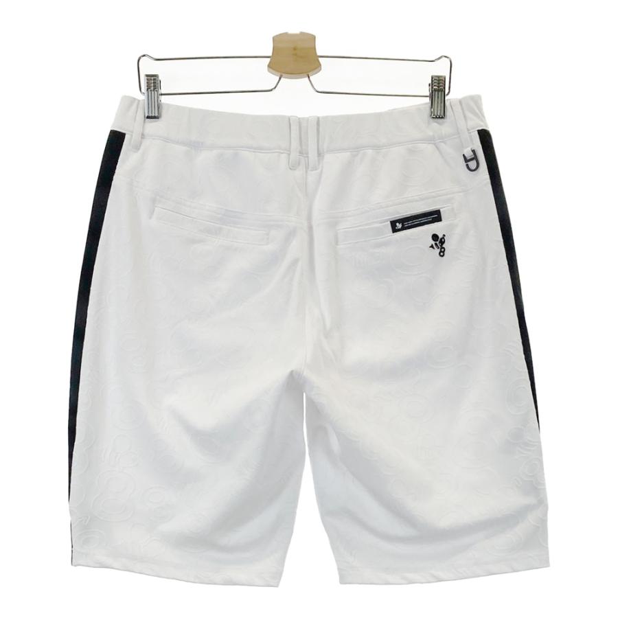 8YARDS ハチヤーズ 裏メッシュ ハーフパンツ 総柄 ホワイト系 2XL