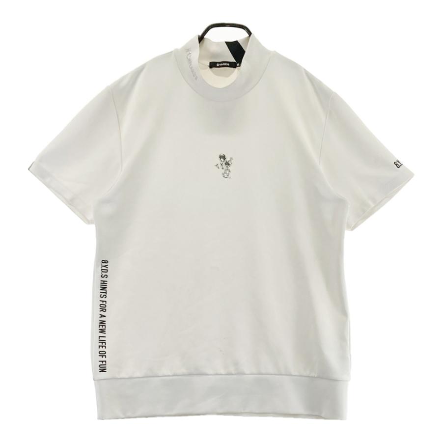 8YARDS ハチヤーズ ハイネック 半袖Tシャツ ホワイト系 XL ゴルフ