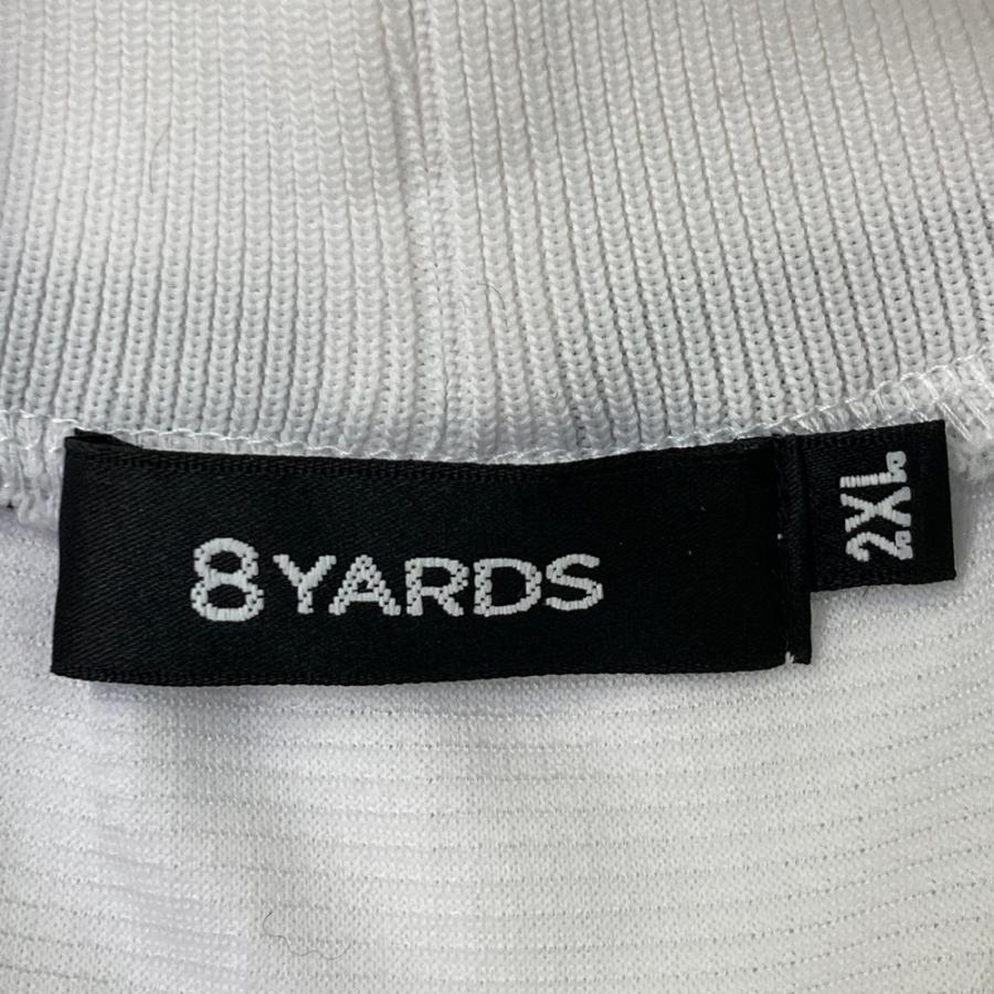 8YARDS ハチヤーズ ハイネック 半袖Tシャツ ホワイト系 2XL ゴルフ
