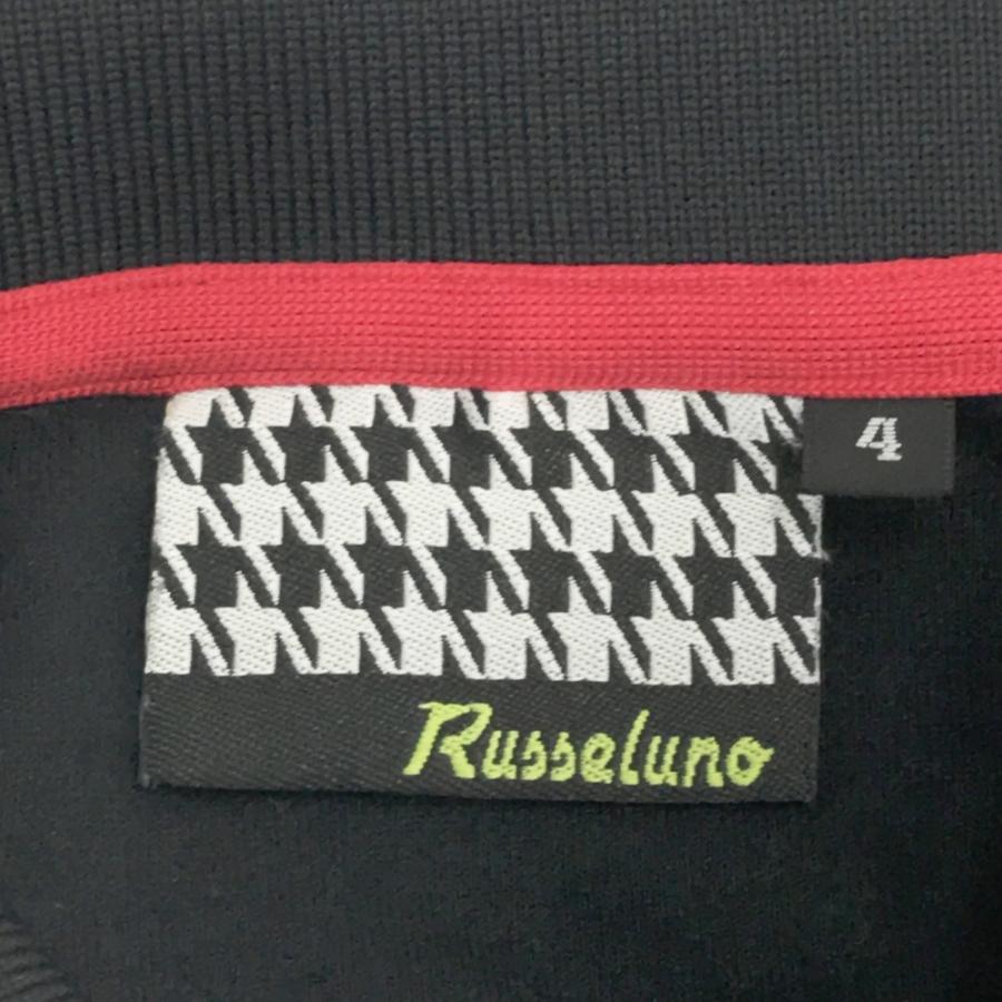 サイズ：4 RUSSELUNO ラッセルノ  半袖ポロシャツ ルチャ ブラック系 [240101607320] ゴルフウェア メンズ ストスト Russeluno（ラッセルノ） 半袖ポロシャツ ルチャ ブラック系 4 ゴルフ