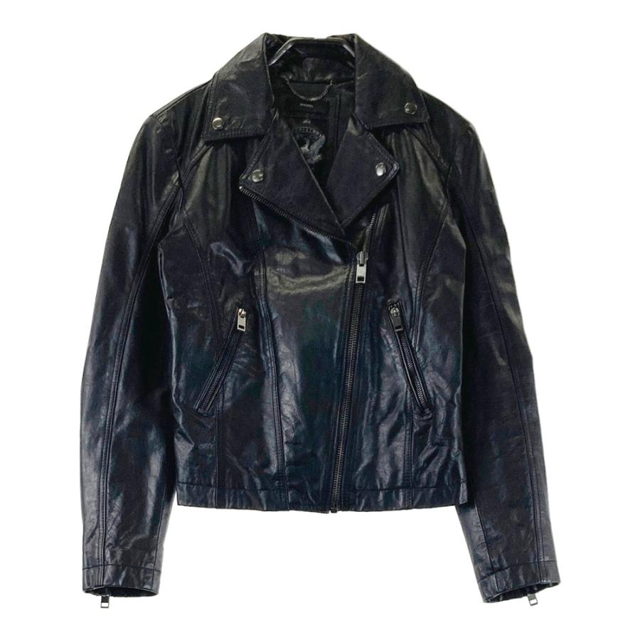 DIESEL ディーゼル レザージャケット ライダース ブラック系 S メンズ