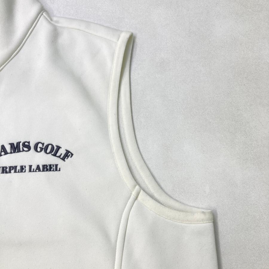 BEAMS GOLF ビームスゴルフ 裏フリース ジップベスト ホワイト系 M