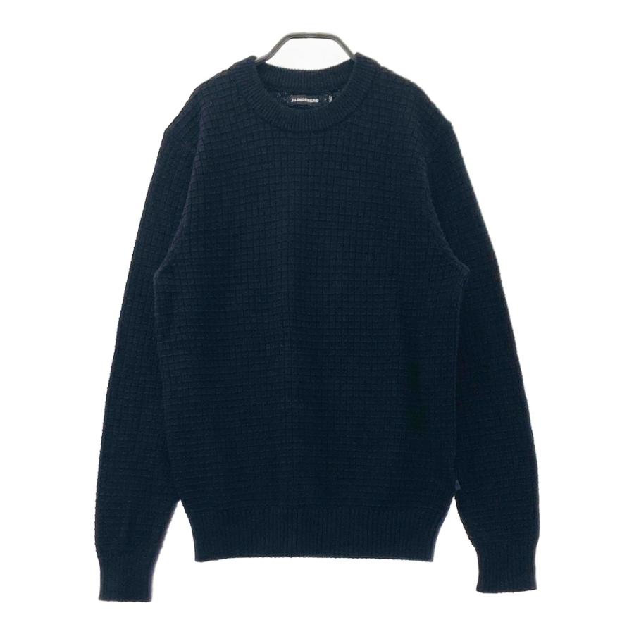 ジェイリンドバーグ　長袖ニット　メンズゴルフウェア J.LINDEBERG ジェイリンドバーグ 長袖 ニット セーター ブラック系 S