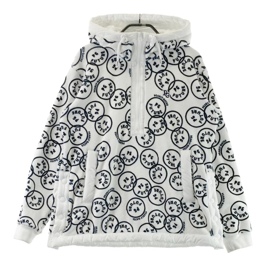 PEARLY GATES パーリーゲイツ ボアパーカー 総柄 ホワイト系 1 ゴルフ