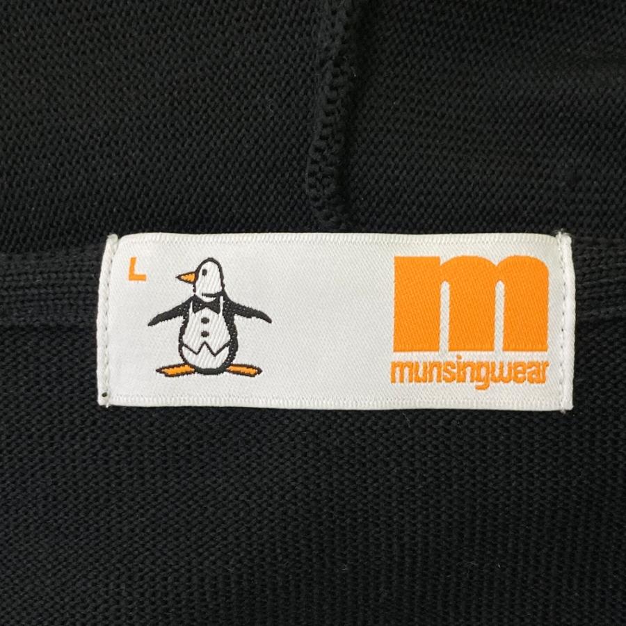 MUNSING WEAR マンシングウェア ニットパーカー ブラック系 L ゴルフ