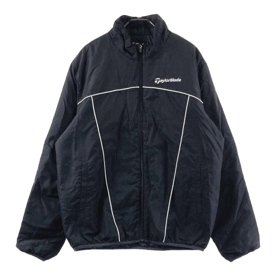 美品　TAYLORMADE タイラーメイド　ゴルフ　中綿ジャケット　プリント　L TAYLOR MADE テーラーメイド : 中綿ジャケット ブラック系 L ゴルフ