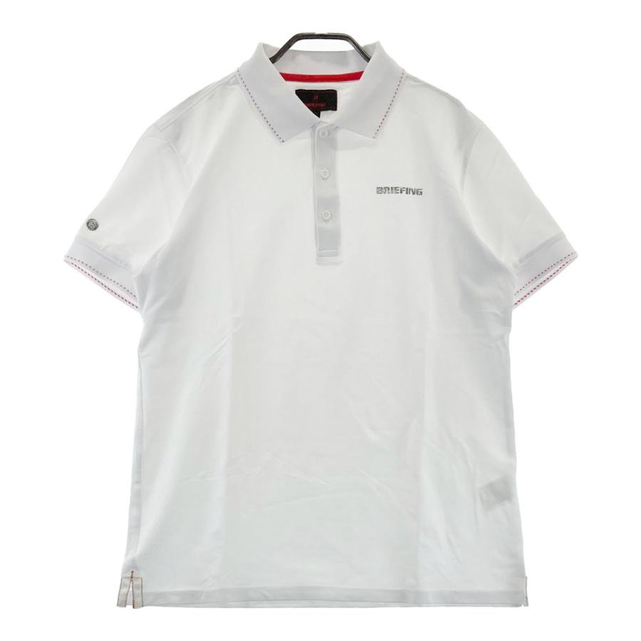 BRIEFING GOLF ブリーフィング 半袖ポロシャツ ホワイト系 L ゴルフ
