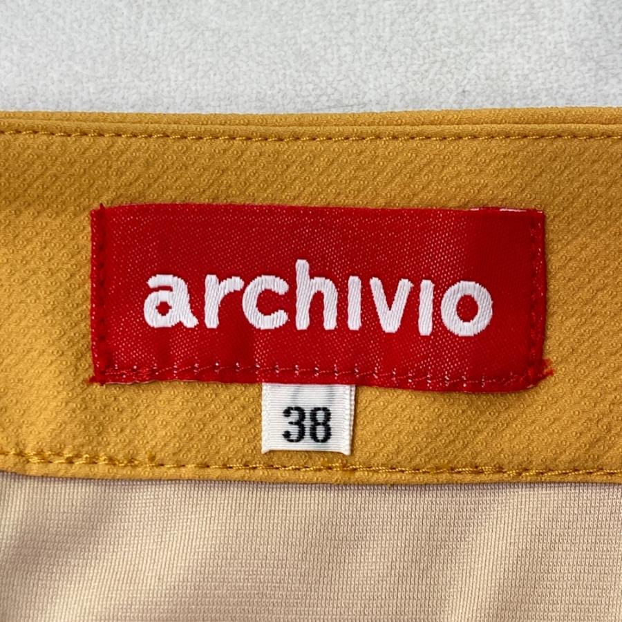 ARCHIVIO アルチビオ 裏地付 スカート イエロー系 38 ゴルフウェア