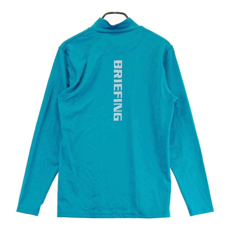 BRIEFING GOLF ブリーフィング 長袖モックネックTシャツ ブルー系 M