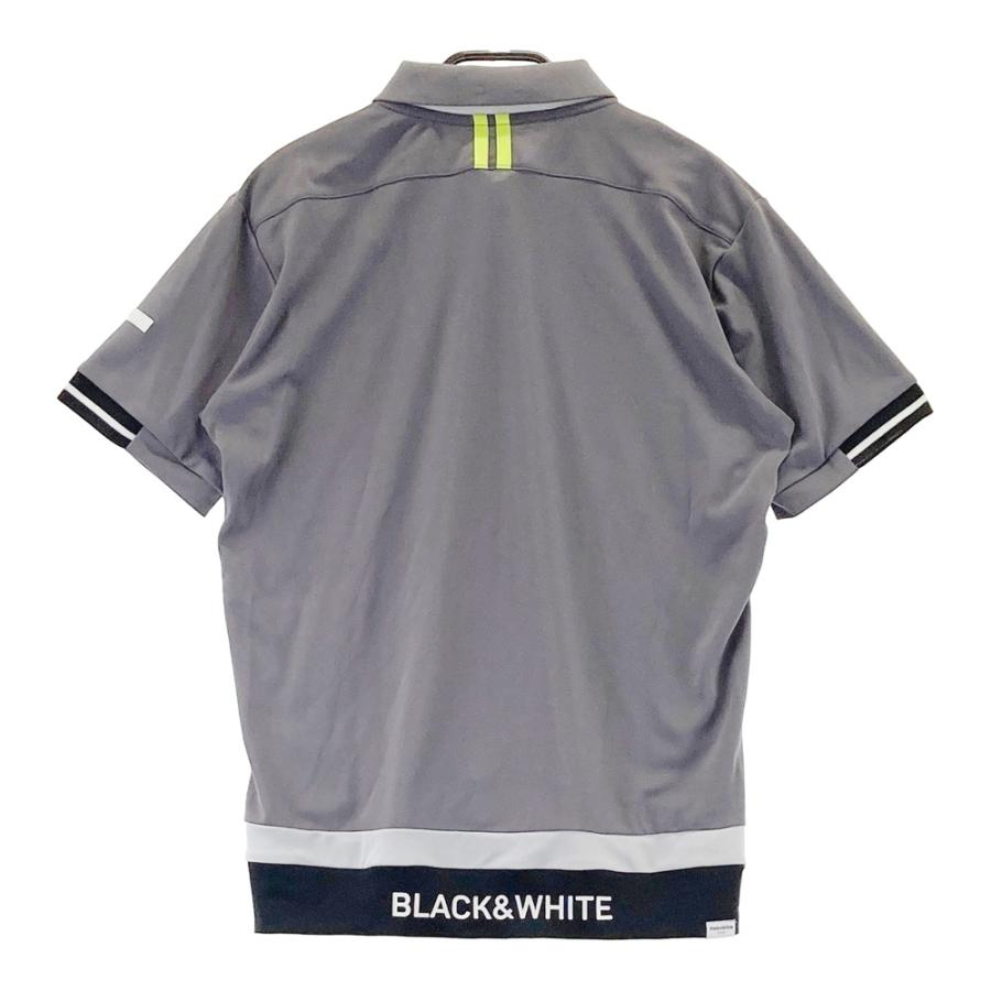 BLACK&WHITE ブラックアンドホワイト 半袖ポロシャツ グレー系 M