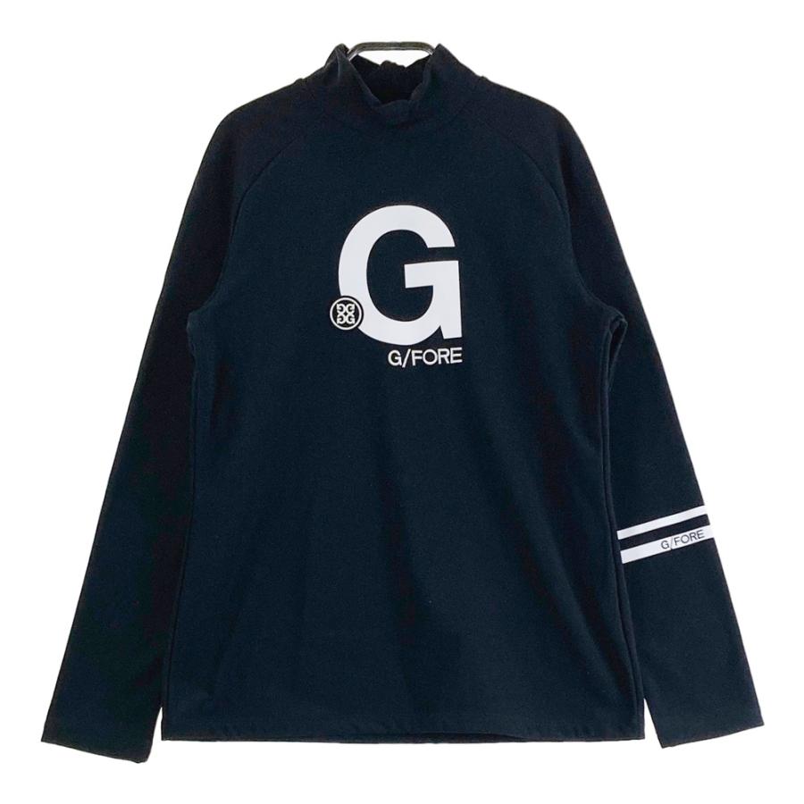 G/FORE ジーフォア 裏起毛 ハイネック 長袖Tシャツ ブラック系