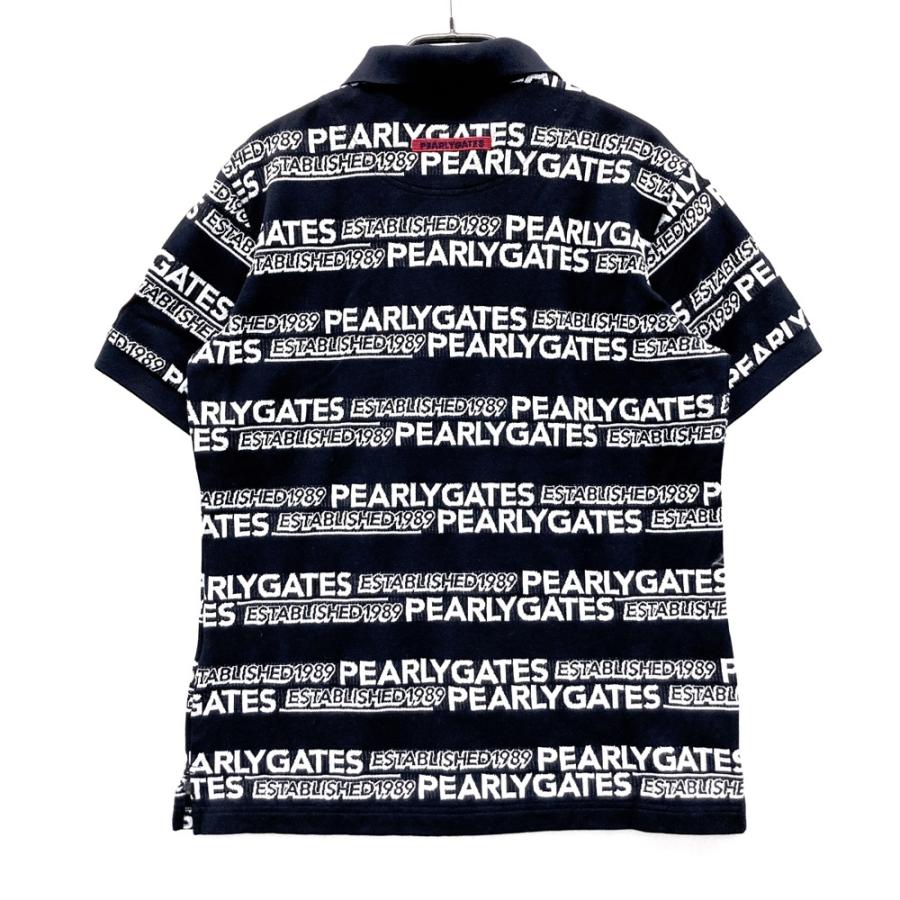 PEARLY GATES パーリーゲイツ 半袖ポロシャツ ロゴ柄 ネイビー系 4