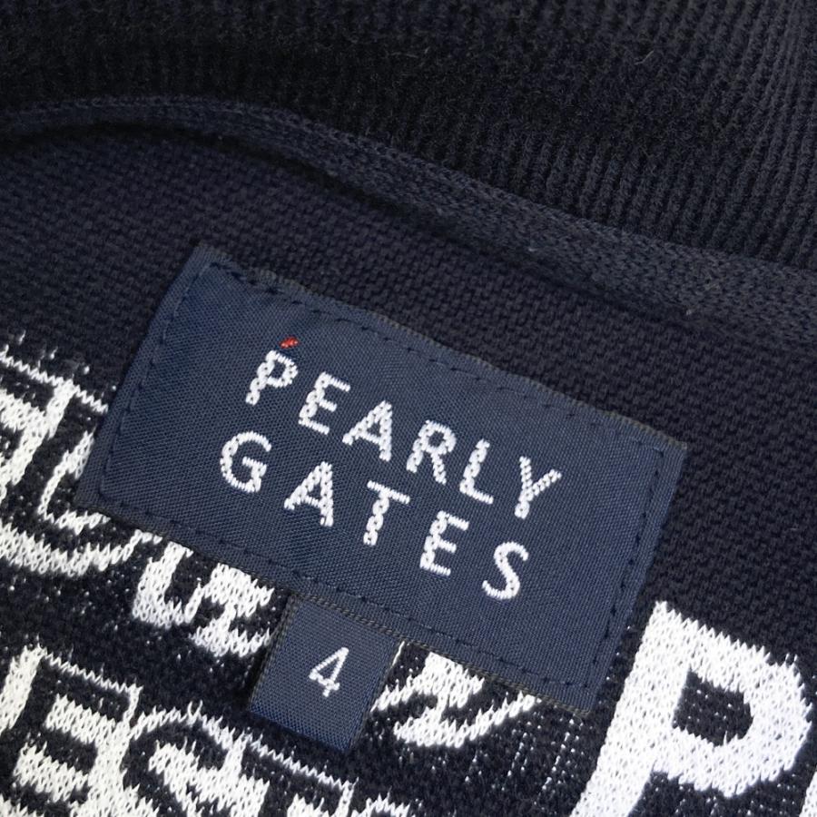 PEARLY GATES パーリーゲイツ 半袖ポロシャツ ロゴ柄 ネイビー系 4