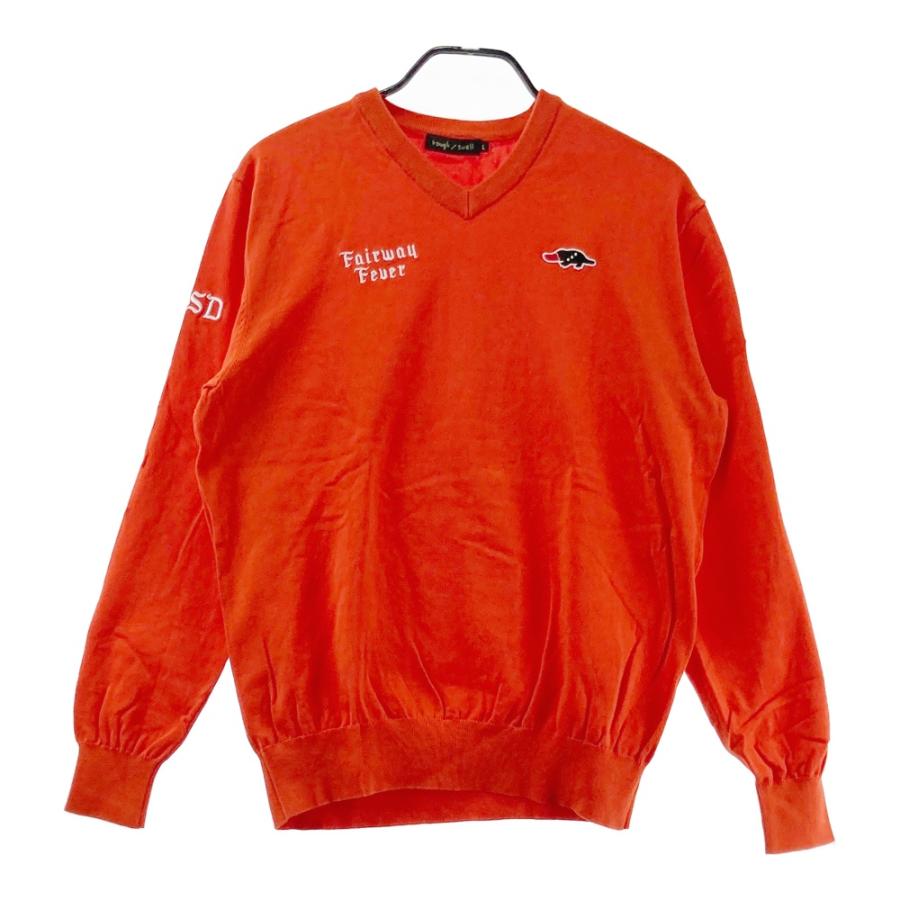 ROUGH&SWELL ラフアンドスウェル Vネック 長袖ニットセーター オレンジ