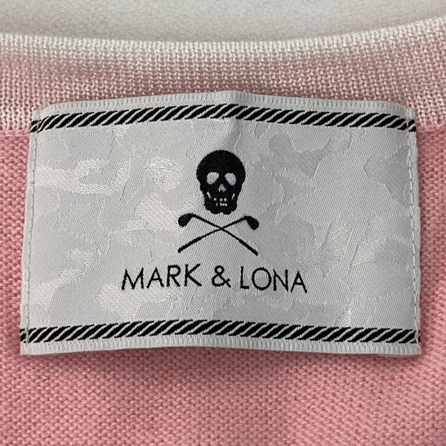 サイズ：M MARK&LONA マークアンドロナ  ウール混 ニットセーター スカル  ピンク系 [240101610209] ゴルフウェア レディース ストスト MARK&LONA（マークアンドロナ） ウール混 ニットセーター スカル