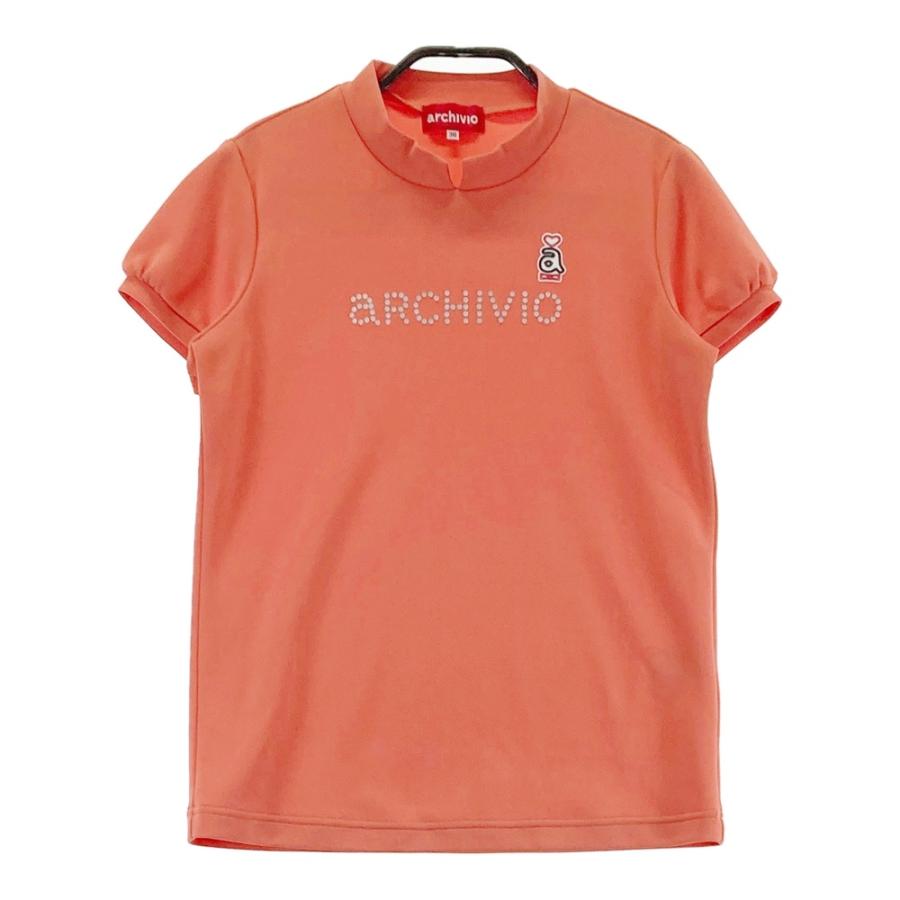archivio 人気 アルチビオ 半袖ハイネックシャツ ARCHIVIO アルチビオ 半袖ハイネックTシャツ オレンジ系 36 ゴルフ