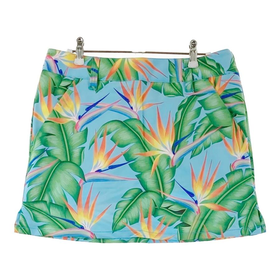 LOUD MOUTH ラウドマウス ; ストレッチスカート ボラボラ リーフ総柄