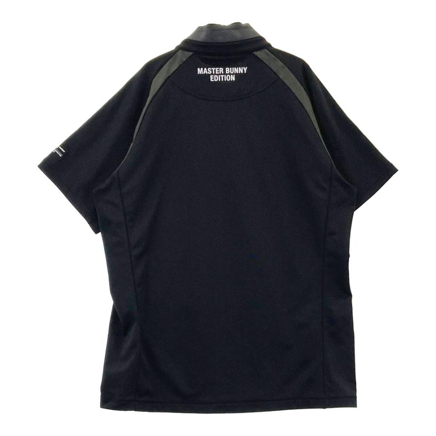 サイズ：6 MASTER BUNNY EDITION マスターバニーエディション  半袖ハーフジップTシャツ  ブラック系 [240101610951] ゴルフウェア メンズ ストスト MASTER BUNNY EDITION マスターバニーエディション 半袖ハーフジップT