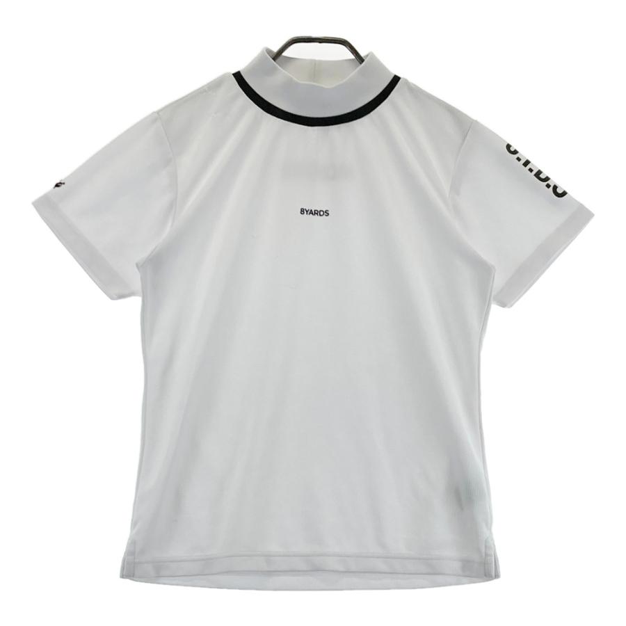 8YARDS　ハチヤーズ ゴルフ　メンズ　半袖 モックネックシャツ　2XL　白 8YARDS ハチヤーズ モックネック 半袖Tシャツ ホワイト系 M ゴルフ