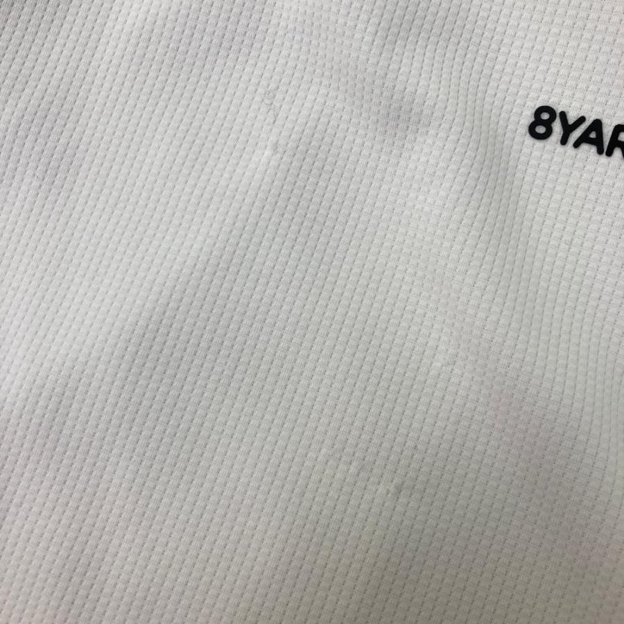 8YARDS　ハチヤーズ ゴルフ　メンズ　半袖 モックネックシャツ　2XL　白 8YARDS ハチヤーズ モックネック 半袖Tシャツ ホワイト系 M ゴルフ