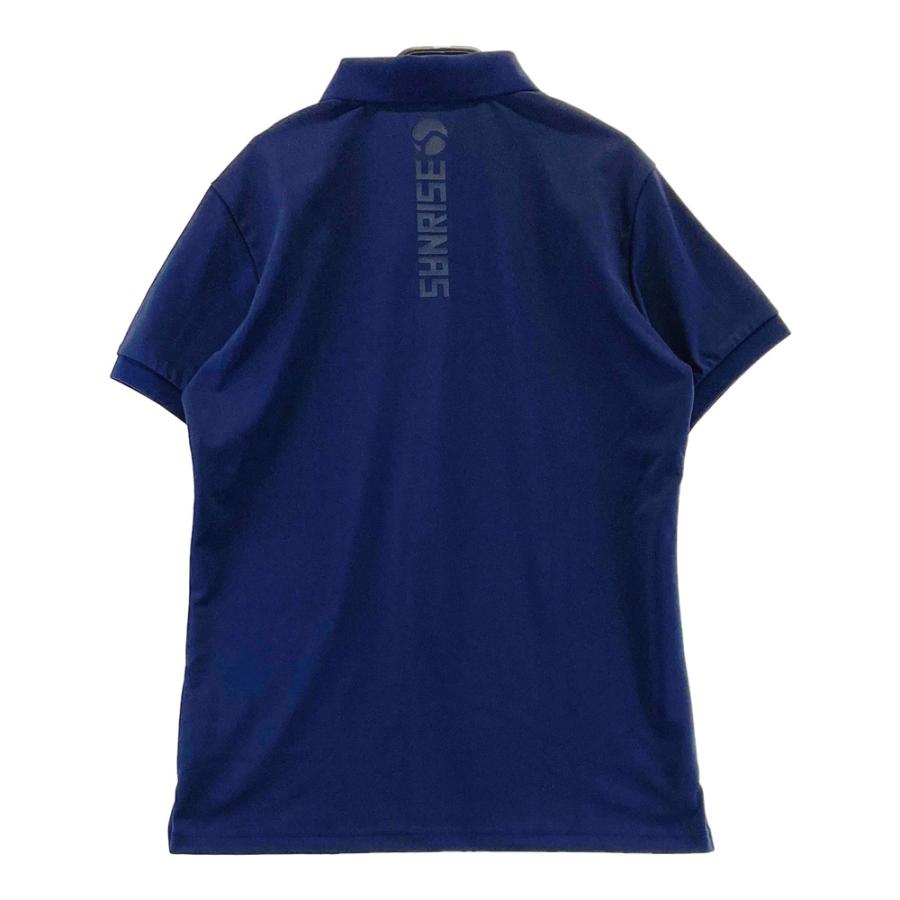 【美品】未使用品 SANRISE ゴルフ 半袖 ポロシャツ 春夏 Lサイズ SANRISE サンライズ 半袖ポロシャツ ネイビー系 L ゴルフウェア メンズ